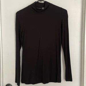 Jones & Co Jones New York Black Mock Neck LS T-Shirt Sz S